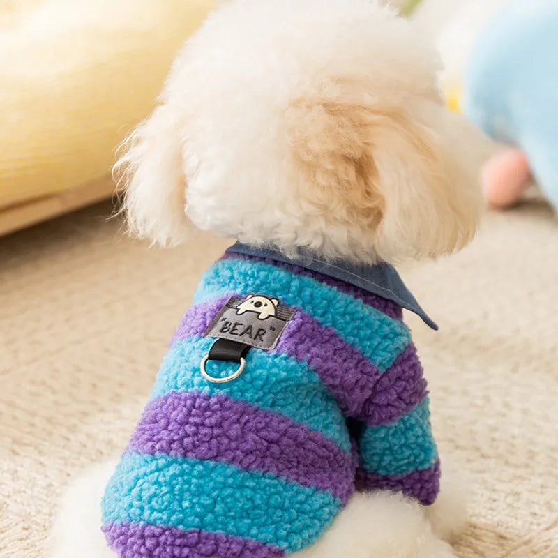 Winter Dog Coat Thick Warm Fleece Dog Jacket Pet Hooded Sweatshirt Chihuahua Bichon Dachshund Dog Clothes Kitten Puppy Overalls