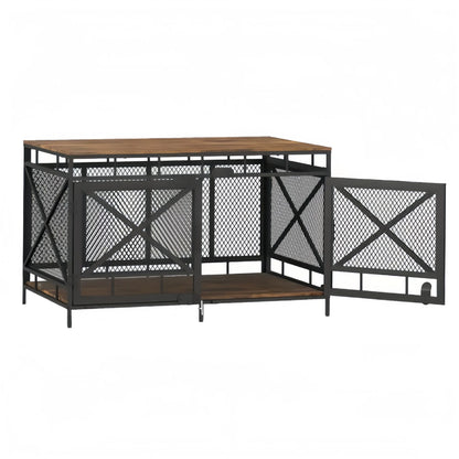 Wrought Iron Dog Cage Pet Villa Kennel Kennel Large, Medium And Small Dog Storage Table Furniture Dog Cage