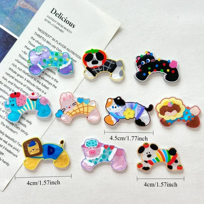 10pcs Personalized and Funny Dog Cat Refrigerator Magnets Cute Creative Refrigerator Magnets Whiteboard Stickers Decorative
