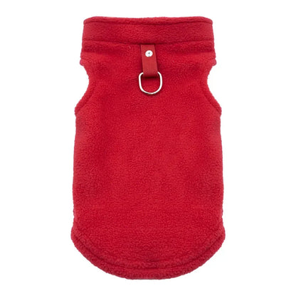 Pet Fleece Vest with Soft and Warm Fleece Sleeveless Design Unconstrained Forelimbs Autumn and Winter Warm Pet Clothing