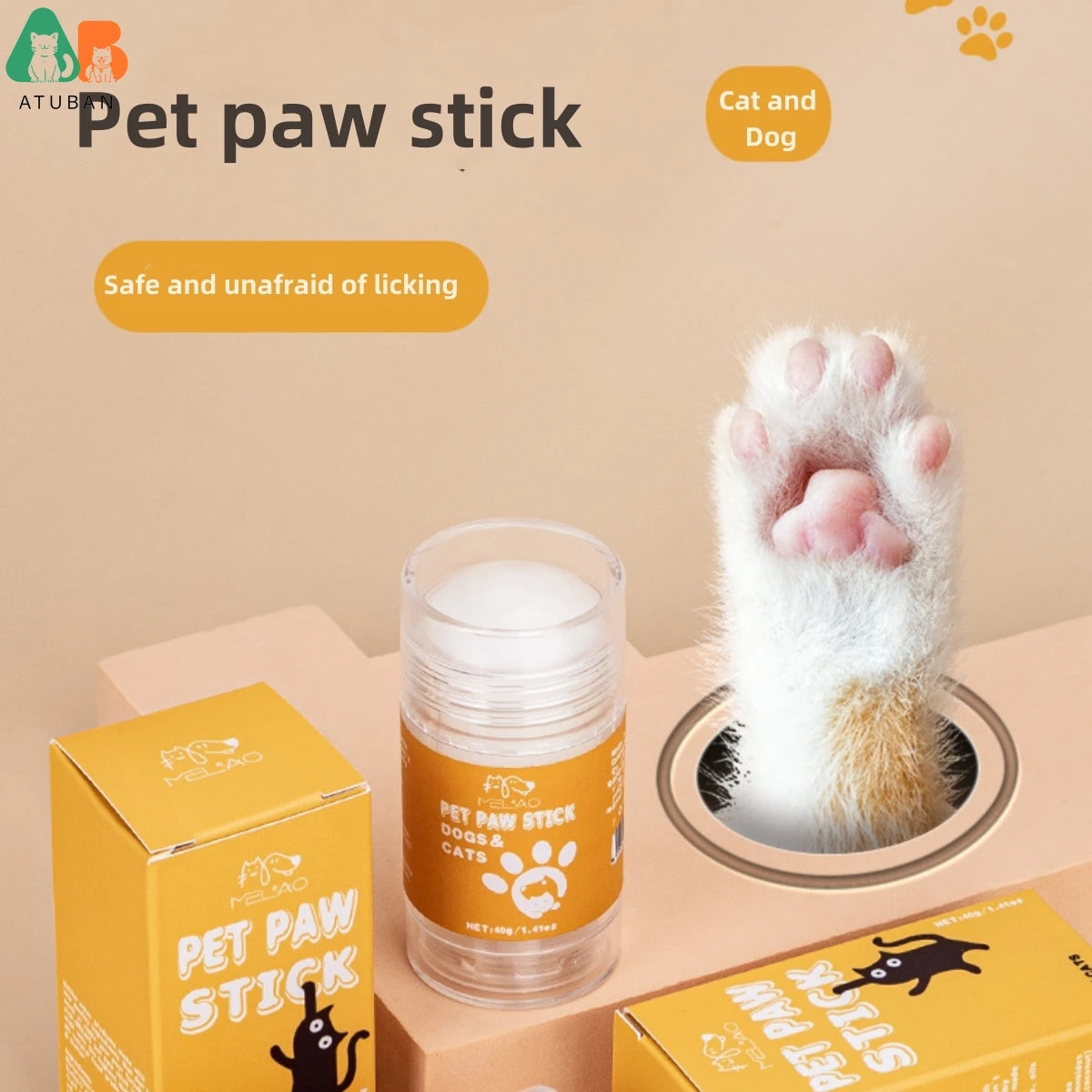 the DOG PAW BALM - Moisturizer & Protection for Dog Feet & Foot Pads - Soothe, Heals, Repairs Moisturizes Dry, Cracked & Damaged Paws and Noses