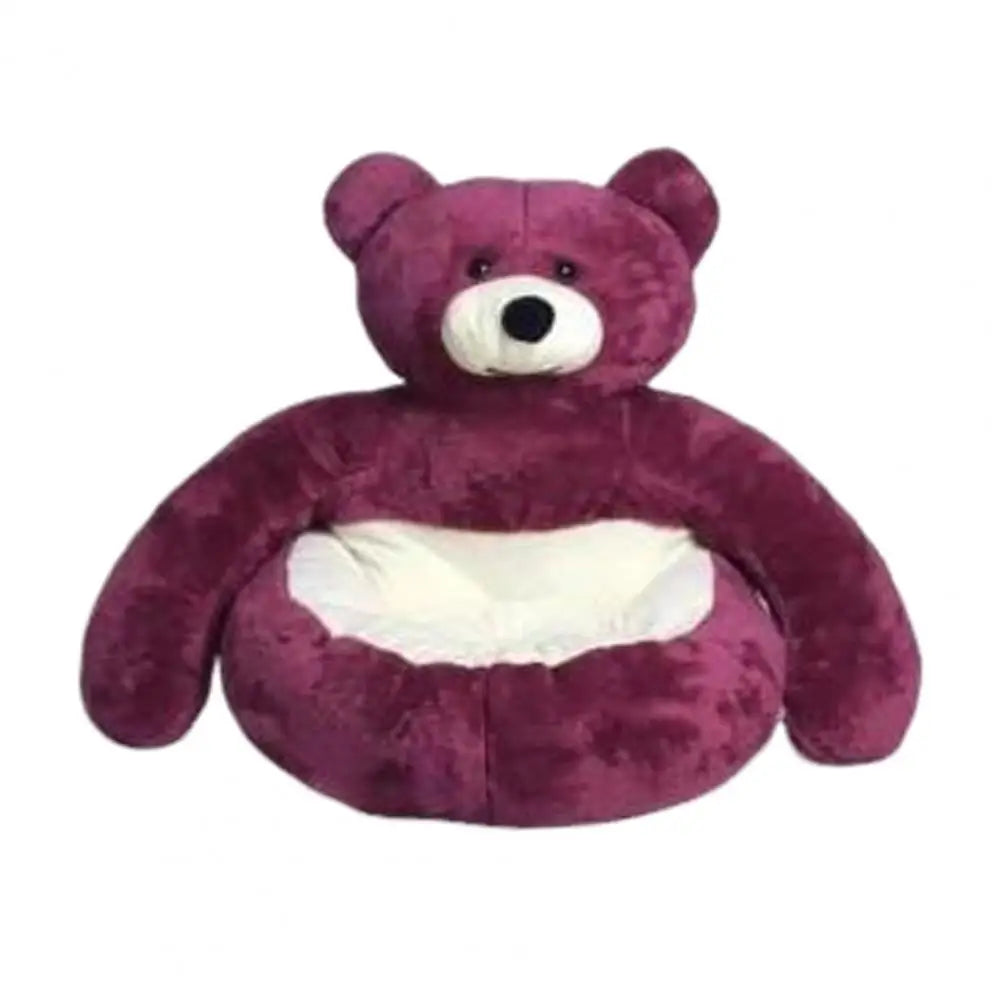 Dog Bed Plush Fabric Soft Pet Sofa Warm Fluffy Teddy Bear Dog Bed with Armrests Cozy Plush Cat Sofa Bed Non-slip for Cats