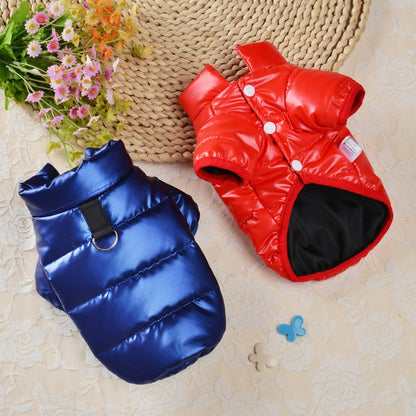 Winter Dog Down Jackets Clothes Thick Warm Puppy Dog Costume Coat Leather Pet Clothes Windproof for Small Medium Dogs Chihuahua