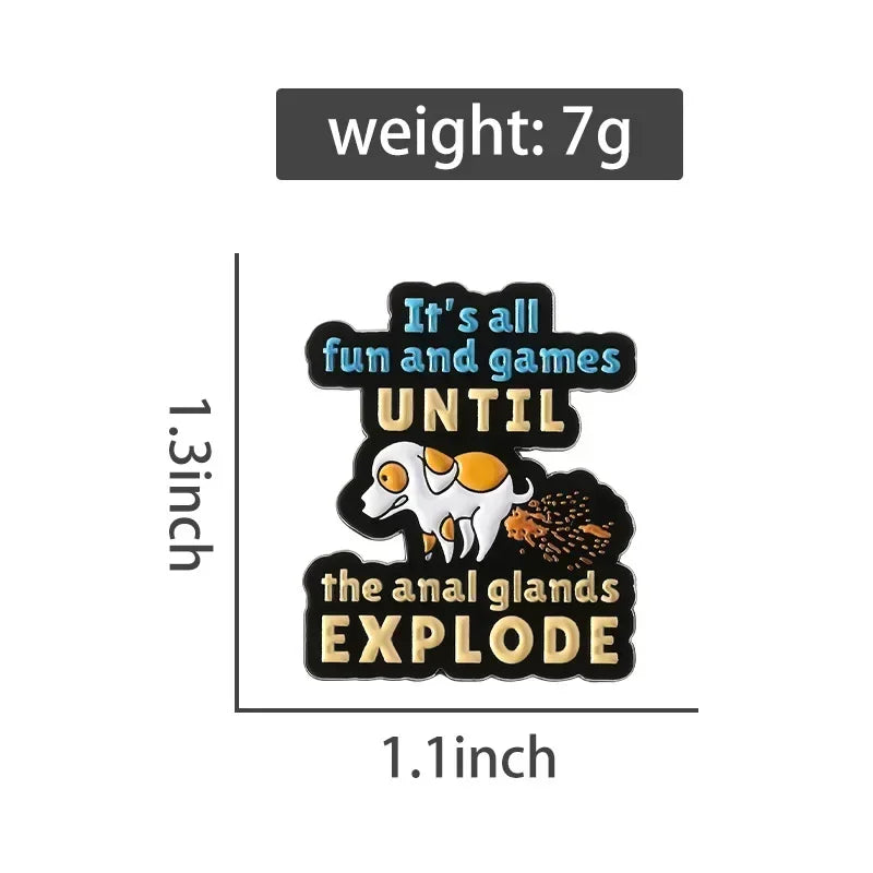 Dog It's All Funny Quote Cartoon Enamel Pins Animal Metal Badges Custom Brooches Clothing Decoration Pin Jewelry Gift Wholesale