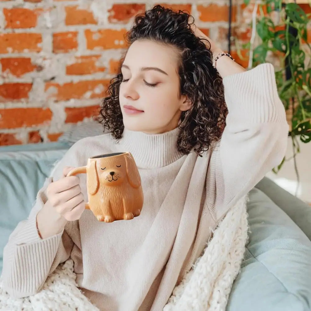 Animal Shaped Ceramic Mug Design Coffee Cup Shape Resin Mug Set Elephant Sheep Owl Cat Dog Styling Hot Drink Cups for Home Decor