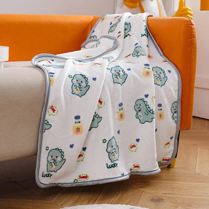 Pet Blanket Soft Flannel Dog Blanket Warm Comfortable Pet Bed Sheet Mat Cartoon Cute Cat Dog Sleeping Blanket Pet Supplies