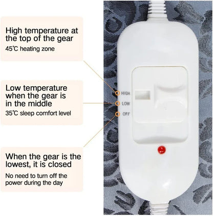 Pet Electric Blanket Winter Warming Pad Cat Dog Heated Nest Waterproof Warmer Power-Off Protection Bite-Resistant Mat Bed Gift