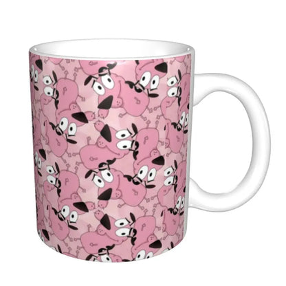 Personalized C-Courage The Cowardly Dog Coffee Mug DIY Ceramic Milk Tea Mug Cup