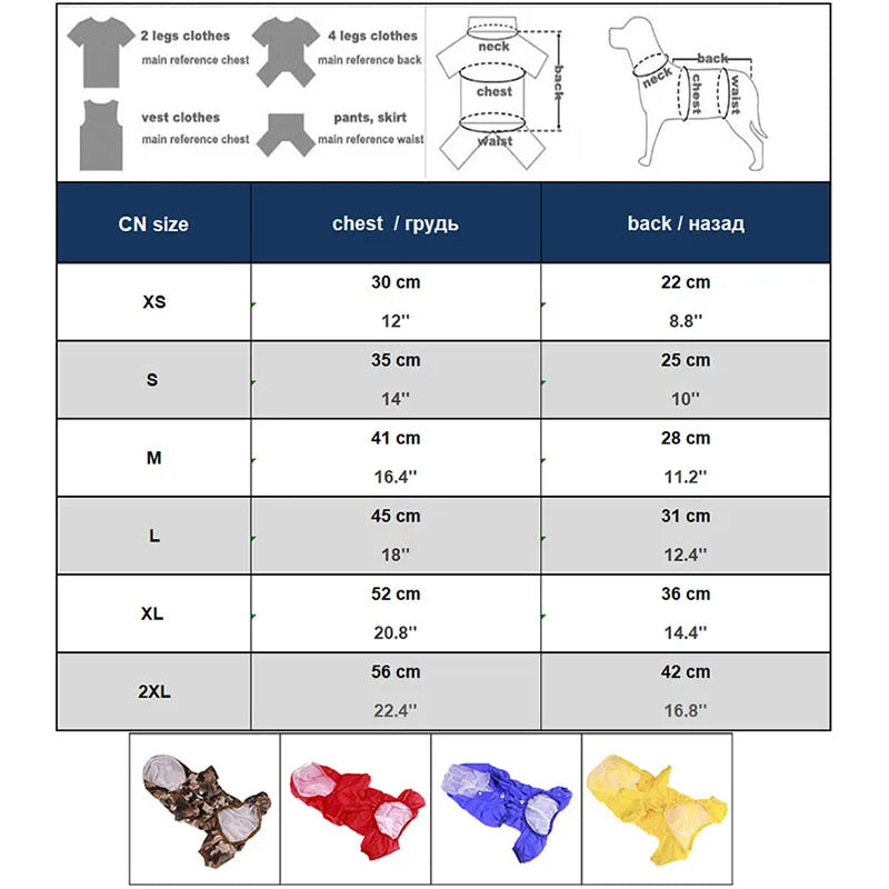 Waterproof Dog Clothing For Small Dog Summer Pet Clothes For Dogs Soft Raincoat Supply Dog Coats For Chihuahua dog Raincoat