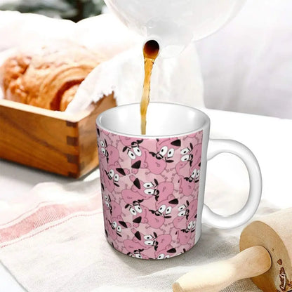 Personalized C-Courage The Cowardly Dog Coffee Mug DIY Ceramic Milk Tea Mug Cup