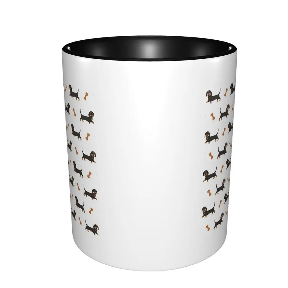 Black And Tan Dachshund Sausage Dog Mug Funny Ceramic Coffee Cups Tea Mugs Milk Cup Drinkware Gift for Woman Man