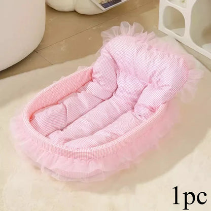 Macaron Color Dog Bed Pet Kennel Four Seasons Universal Winter Dopamine Cat Nest Deep Sleeping Nest Pet Supplies