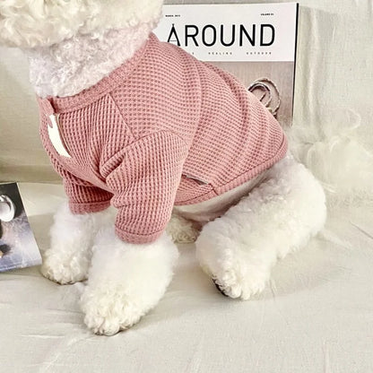 Pet Dog Shirt for Small Dogs Fashion Dog Clothes Spring Puppy Pullovers Cute Solid Cat Bottoming Shirt Pet Sweatshirts Dog Vest