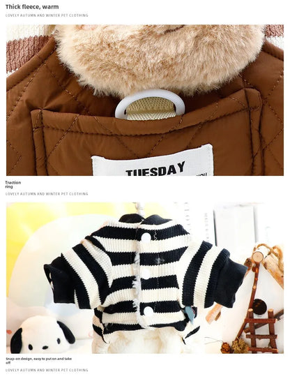 Winter Pet Dog Vest Jacket for Small Medium Dogs Cats pet Warm Cotton Clothes Puppy Yorkie Chihuahua Coat Maltese Bulldog wear