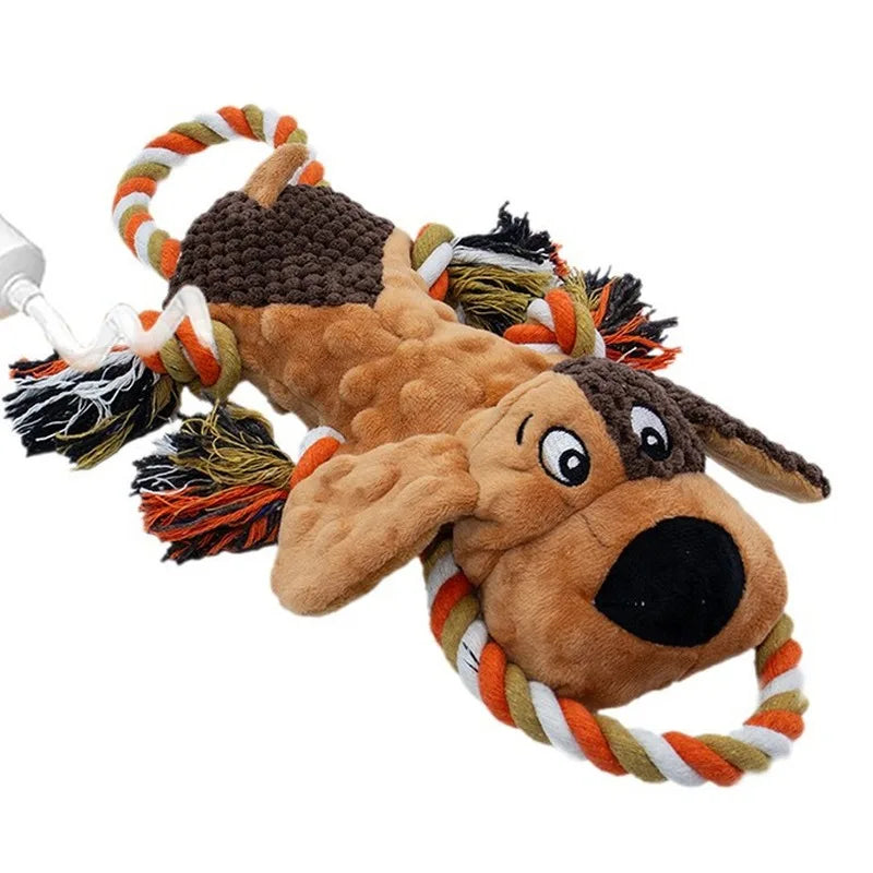 New Sell Well Plush Dog Toy Animals Shape Bite Resistant Squeaky Toys Corduroy Dog Toys For Small Large Dogs Puppy Pets Toys