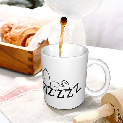 Manga Snoopy Woodstock Cartoon Dog Coffee Mug DIY Customized Ceramic Tea Milk Mug