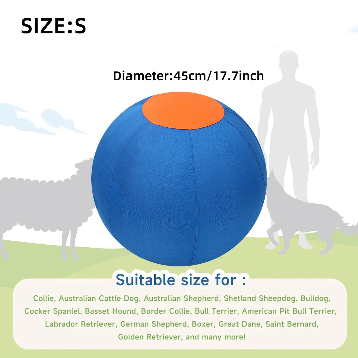 Dog Giant Toy Ball Large Pet Outdoor Training Supplies Children's Interactive Game Toys Interest Play Balls Dog Like Colors Ball