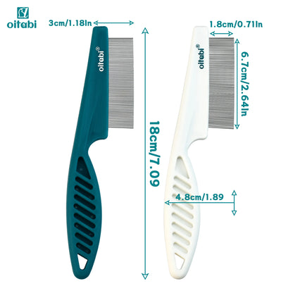the PESTEASE GROOM COMB - Flea Lice Comb, Dog/Cat Grooming Combs with Rounded Teeth, Professional Pet Tear Stain Remover Brush, Pet Dematting Tool