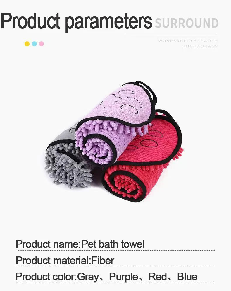 the PAWPOLISH BATH GLOVE - NEW Body Scrubber, Cat/Dog Bath Towel, Glove-Style Bathing Towel, New Dog Drying Towel, Quick-Dry Pet Supplies