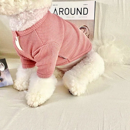 Autumn Winter Thin Warm Dog Pullover Solid Dog Hoodies Pet Vest Girls Dog Costume Chihuahua Bichon Clothing Letter Cat Dog Shirt