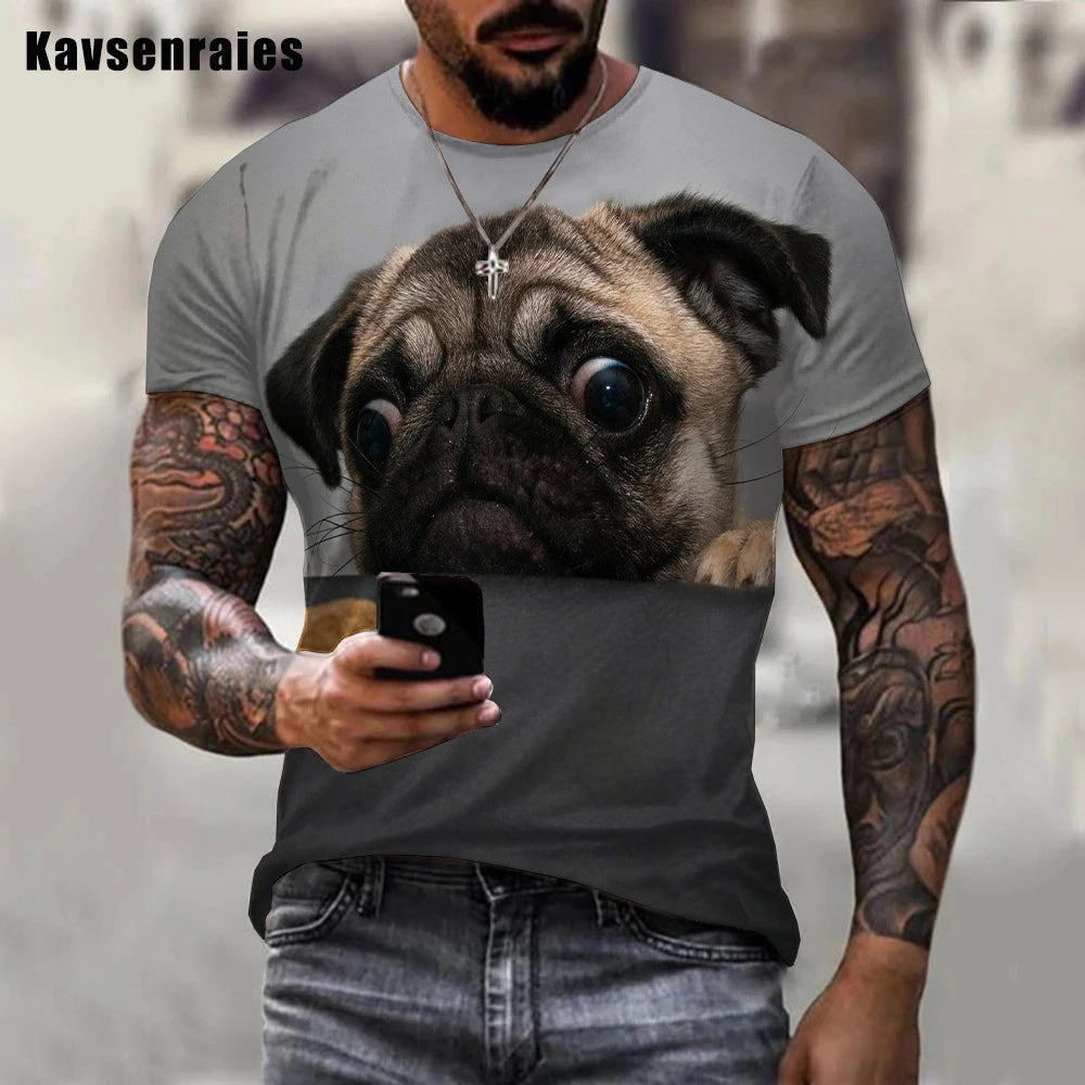 the PUPS - Funny Puppy 3D T-Shirts for Men