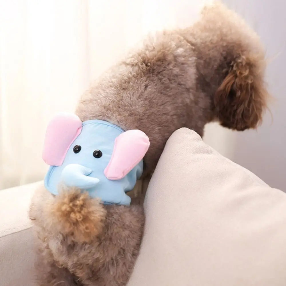 Cute Cartoon Dog Physiological Belt Elephant/Lion/Bear Cotton Dogs Panties Shorts Adjustable Soft Male Dog Safety Pants For Dogs