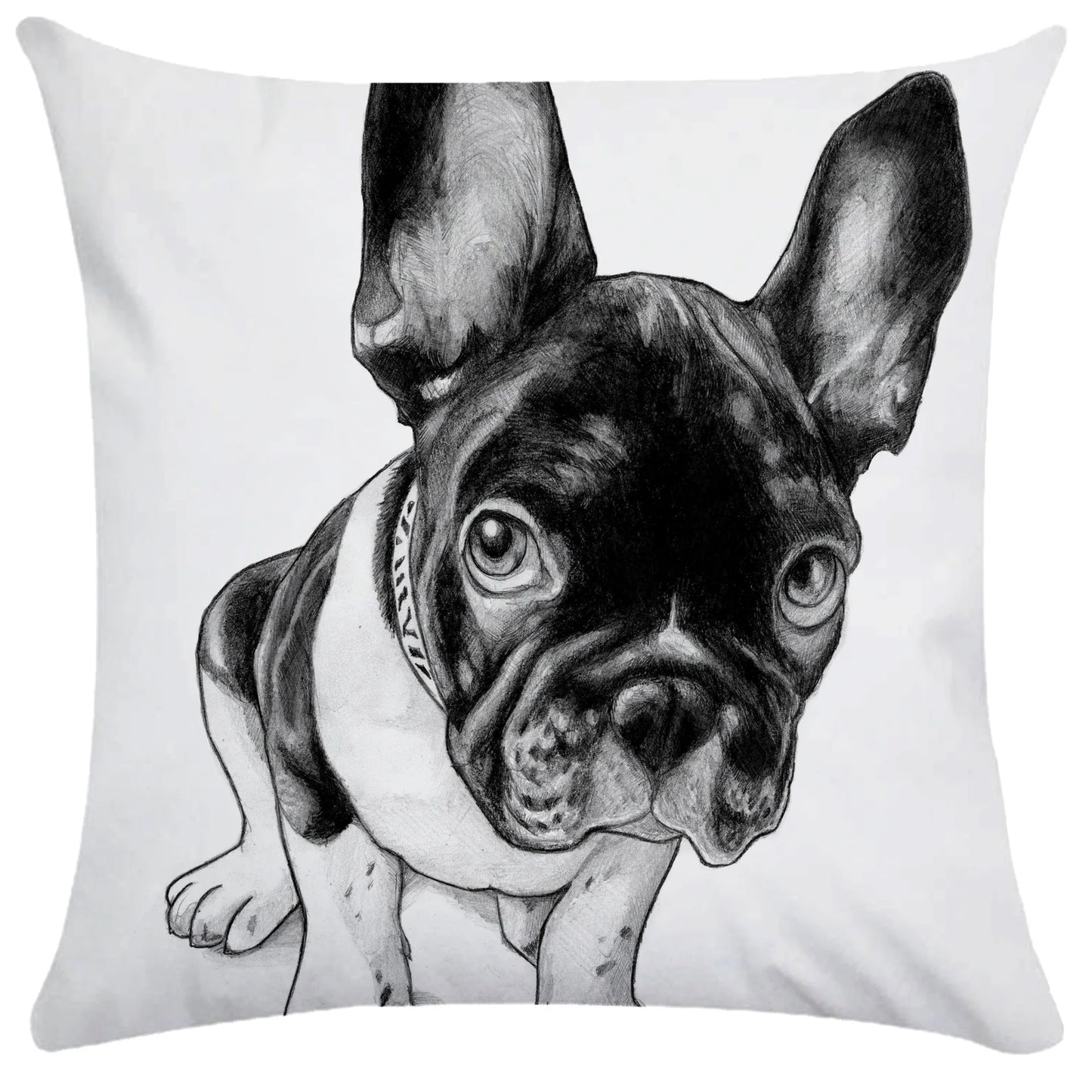French Bulldog Dog Cushion Covers Dog Painting Pillowcase Decorative Pillow Covers Bedroom Sofa Home Decoration 45X45cm Car Seat