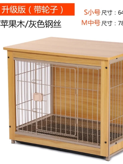 Wholesale Decorative Crates Wooden Stainless Steel Heavy Duty Pet Cage Furniture Dog Kennels Stackable Dog Cages