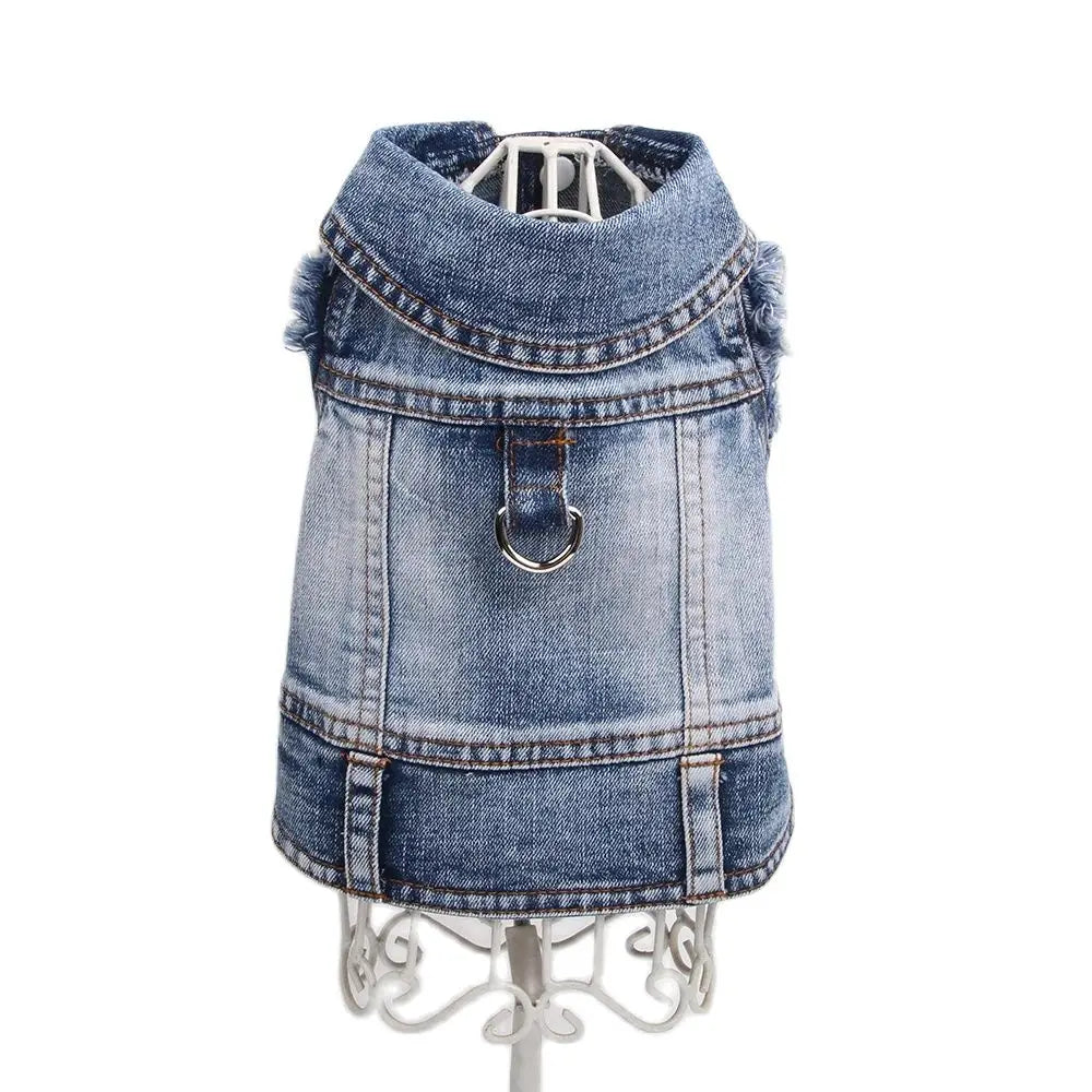 Dogs and Cats Jeans Coat Jacket Towable Denim Vest Cat Puppy Spring/Autumn Clothes Apparel