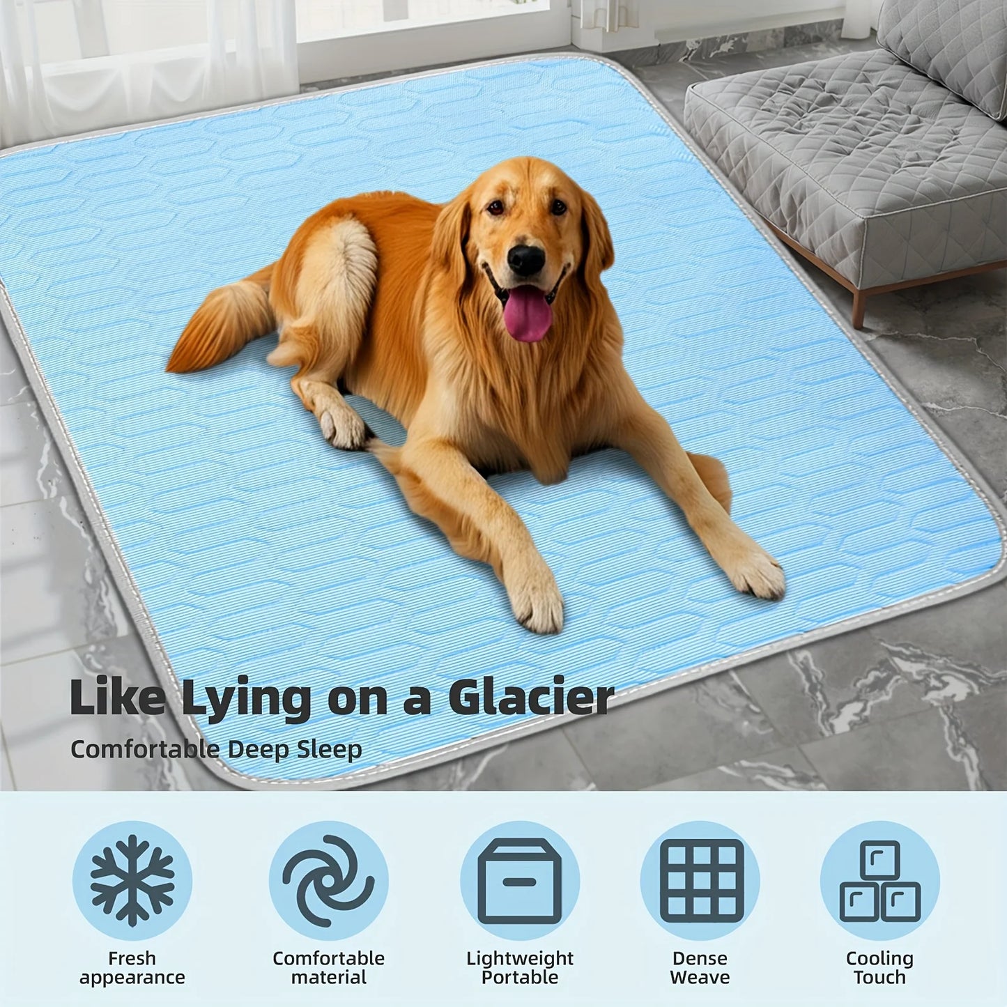 the COOLING PAD - Summer Pet Cooling Pads and Beds, Keep Your Cats and Dogs Cool and Comfortable, Suitable for Small, Medium and Large Cats and Dogs