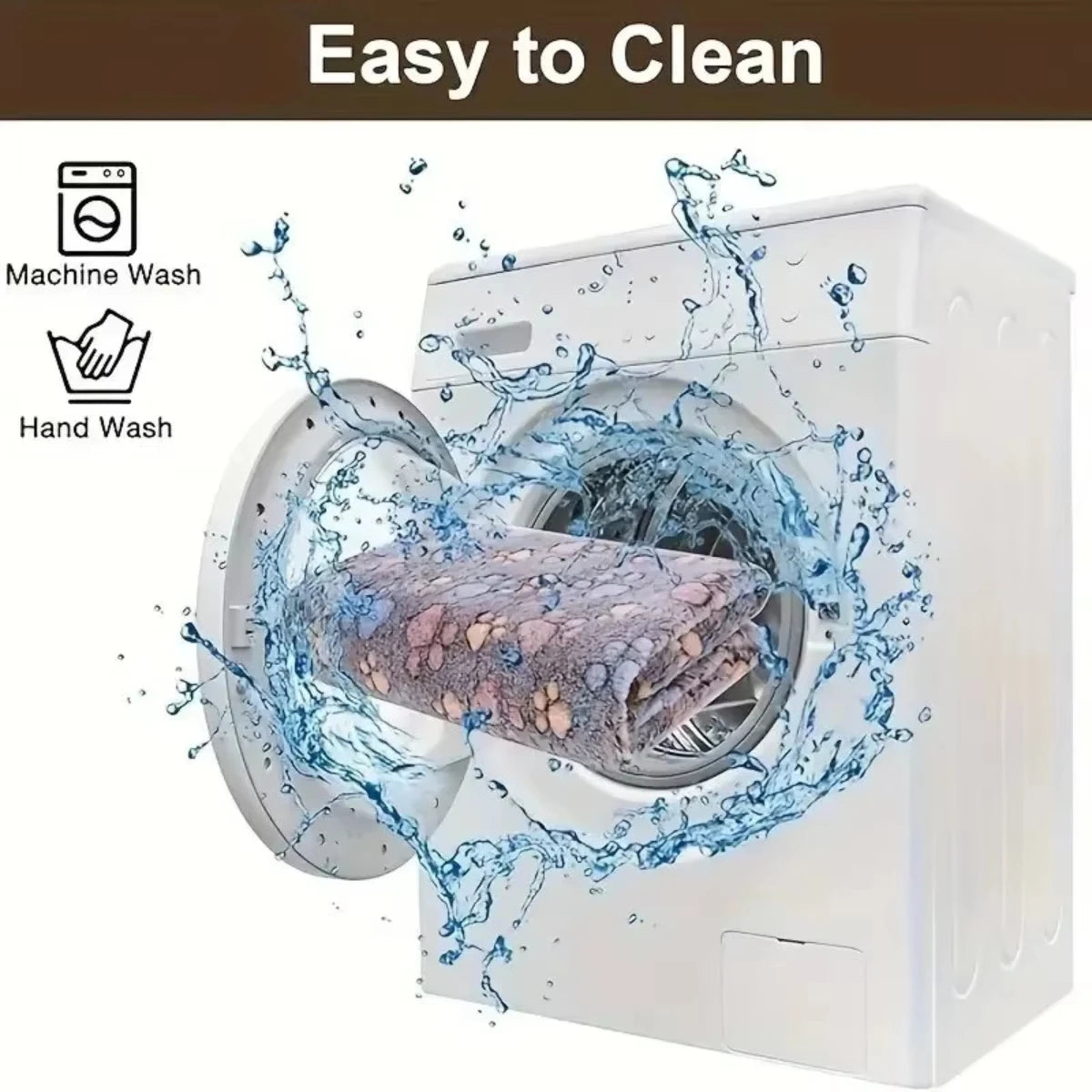 Cute Flannel Pet Blanket Cartoon Dog Paw Print Blanket Pet Mat for Cats and Dogs Warm and Comfortable Blanket for Puppy Kitten