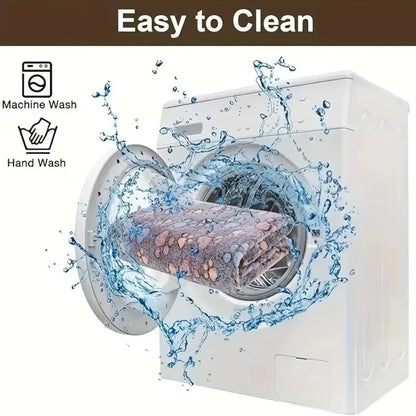 Cute Flannel Pet Blanket Cartoon Dog Paw Print Blanket Pet Mat for Cats and Dogs Warm and Comfortable Blanket for Puppy Kitten