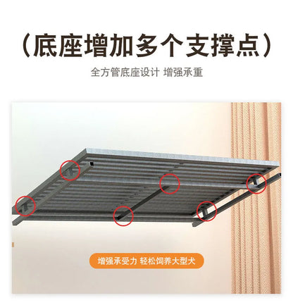 Heavy Duty Dog Cage Large Medium Pet Cage with Toilet Full Square Tube Indoor Dog House