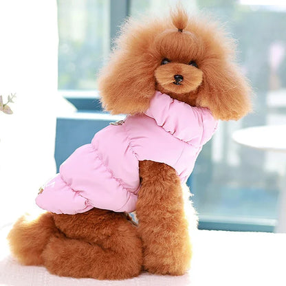 the SNOW PATROL PUFFER - Padded Puppy/Cat Clothes with D Rings, Winter Warm Dog Jacket for Small Dogs, Chihuahua Vest, French Bulldog Coat, Yorkie Outfits