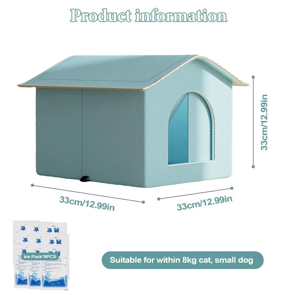 the DOG ICEHOUSE - Enclosed Dog Cooler Nest, Spacious Puppy/Kitten Ice Nesting Pet Accessory for Small/Medium/Large Pets