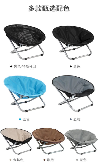 Folding Pet Bed Chair Portable Round Elevated Cat Bed Waterproof Puppy Chair Pet Moon Bed Two Height Adjustments Pet Gift