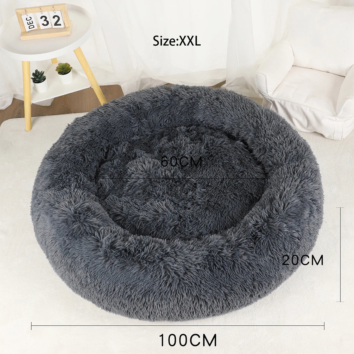 Plush Dog Bed Large Beds for Dogs Washable Medium Small Basket Accessorys Pet Furniture Fluffy Sofa Puppy Kennel Accessories Mat