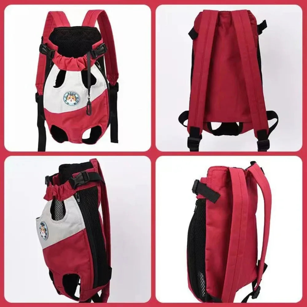 Dog Outdoor Portable Backpack Pet Carrying Backpack Breathable Dog Cat Front Chest Backpacks Small Medium Puppy Supplies