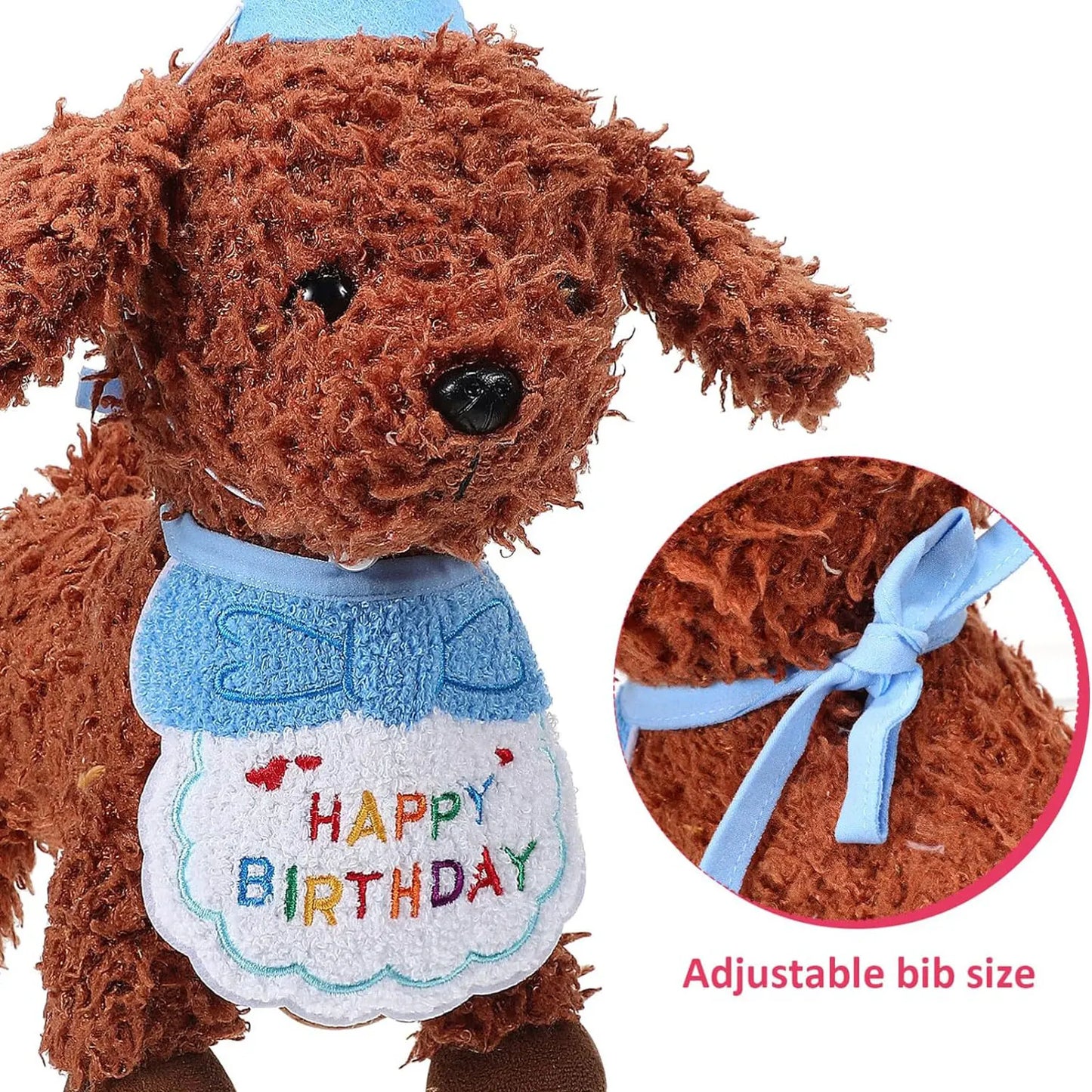 2Pcs Cat Dog Birthday Bandana Scarf  And Party Hat Pet Birthday Bib and Hat Cat Birthday Outfit Pet Birthday Decorations Set