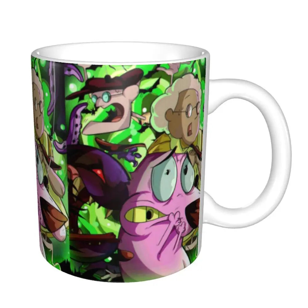 Personalized C-Courage The Cowardly Dog Coffee Mug DIY Ceramic Milk Tea Mug Cup