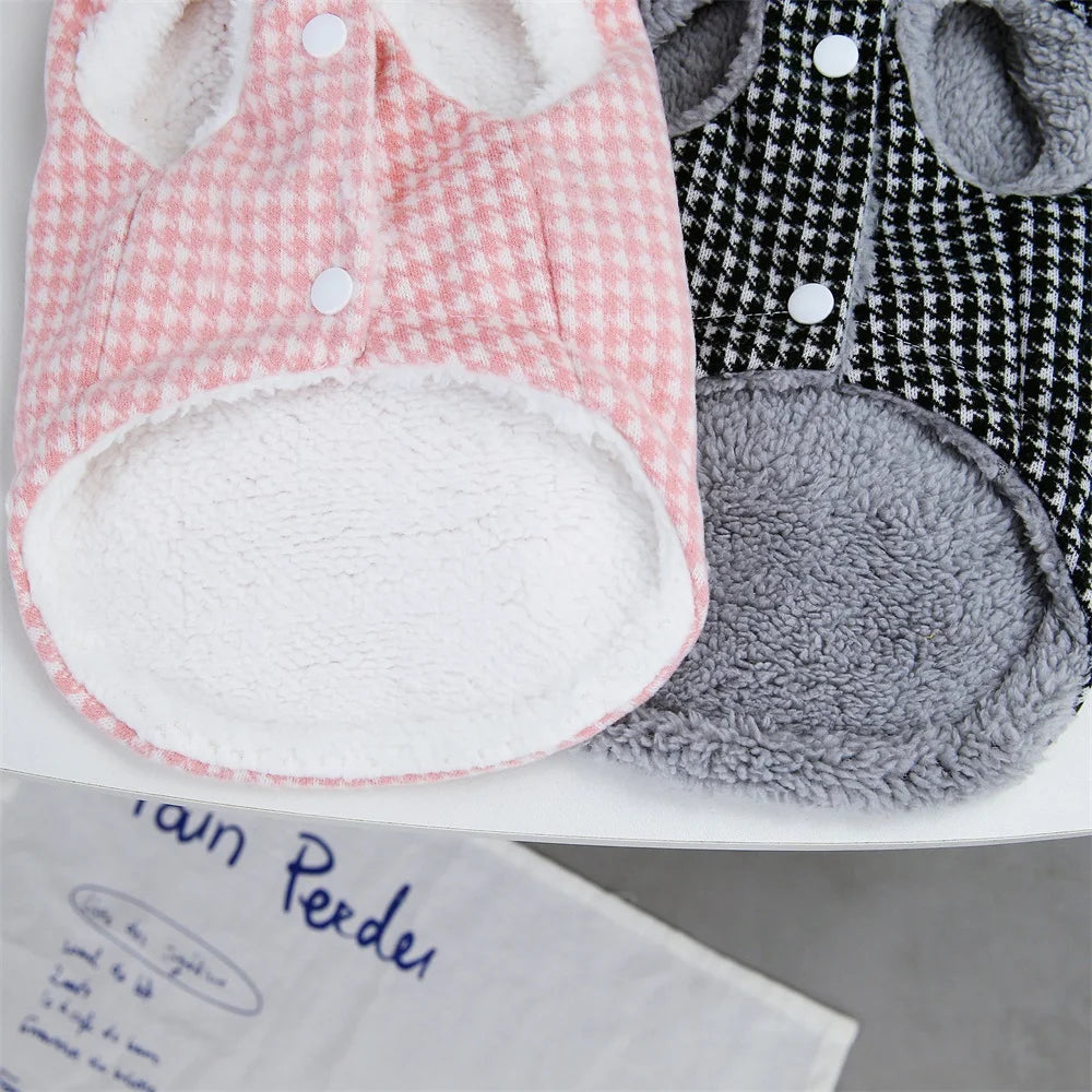 New Pet Dog Cat Clothes Winter Fur Collar Small Dogs Puppy Coat Cotton Pet Jacket Outfits Clothing for Small Dog Outfits