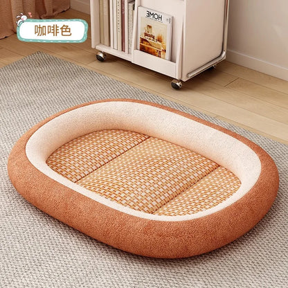 All-weather Small Dog Pet Doghouse for Winter Warmth Thick Cat Bed Dog Mat