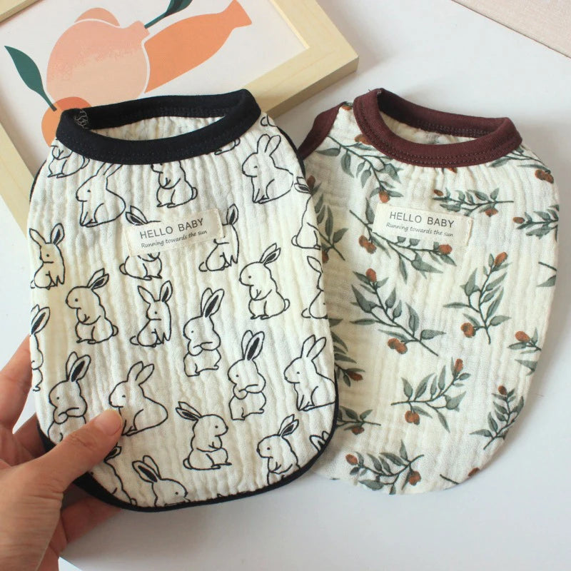 Spring Dog Clothes Breathable Pet Clothes for Small Medium Dogs Soft Comfortable Puppy Vest Chihuahua Yorkies Costumes