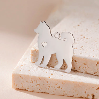 5 pieces/batch Cute Sausage Dog Wolf Pendant Stainless Steel DIY Earrings Bracelet Jewelry Fashion Jewelry Making