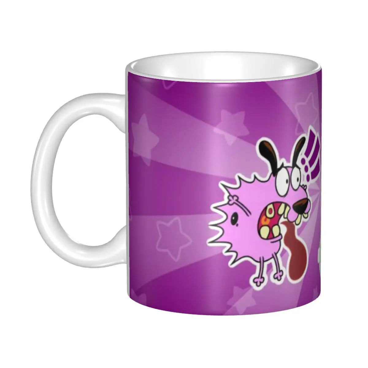 Personalized C-Courage The Cowardly Dog Coffee Mug DIY Ceramic Milk Tea Mug Cup