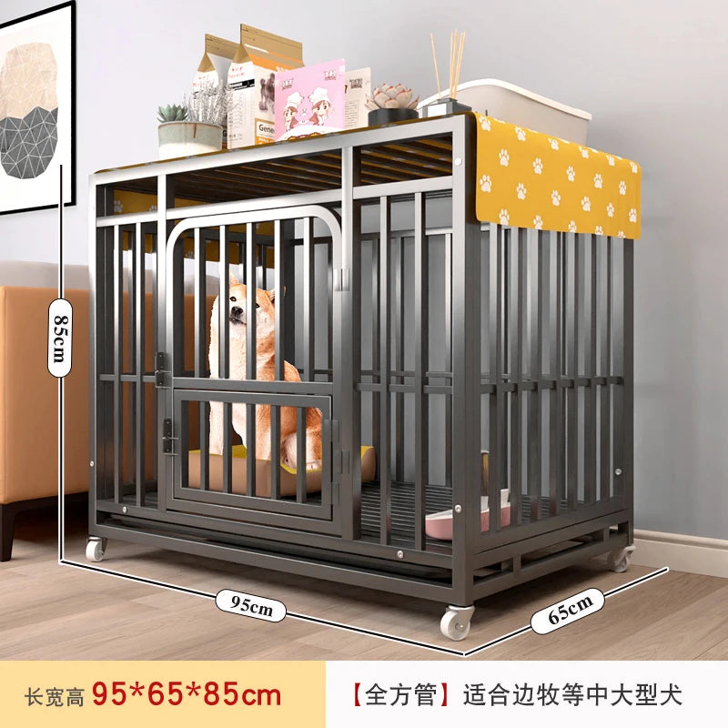 the ROLL-AWAY KENNEL - Bold Reinforced Dog Cage
