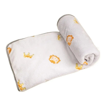 Cute Pattern Dogs Bed Blanket Soft Breathable Warm Cat Blanket Velvet Comfortable Pet Sleeping Mat for Cats Dogs