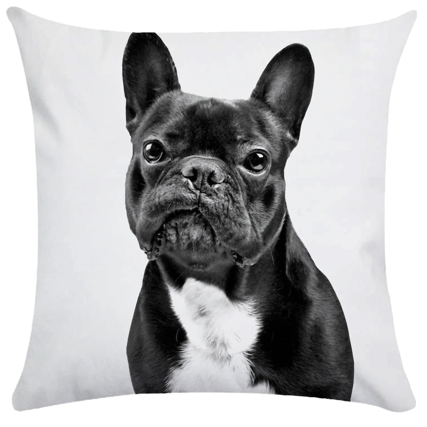 French Bulldog Dog Cushion Covers Dog Painting Pillowcase Decorative Pillow Covers Bedroom Sofa Home Decoration 45X45cm Car Seat