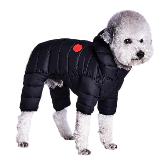 the PAWPLUSH DOWNSUIT - Winter Dog Clothes Overalls for Small/Medium Dogs, Luxury Fashion Lightweight Down-Like Cotton Padded Puppy Coat, Soft Warm Jacket