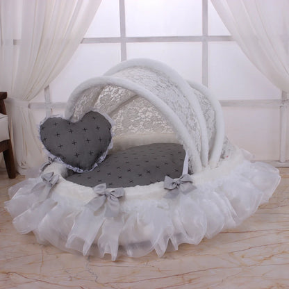 Comfortable Pet Sofa Cradle Dog Bed Overall Washable Luxury Kennel Dog Round Bed